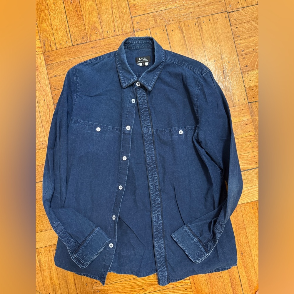 A.P.C. Dark Blue Denim Shirt